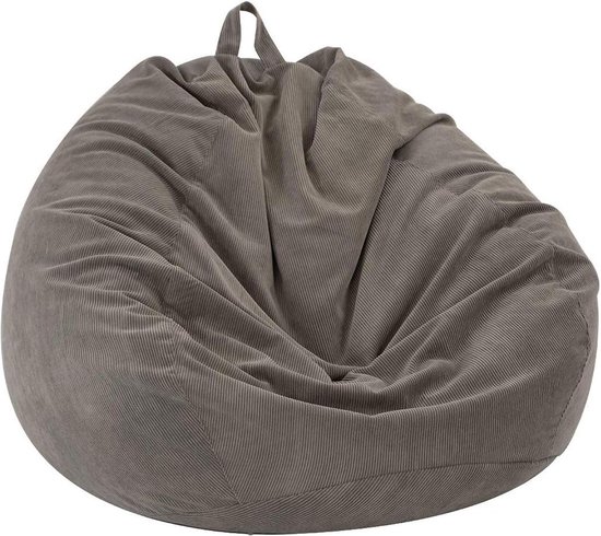 Extra grote 300 l zitzak opberg voor dieren - Wasbare zitzakstoelhoes voor kinderen en volwassenen - Premium corduroy gevulde pluche speelgoed zitzakhoes (Warm) van Huddle Brüffe
