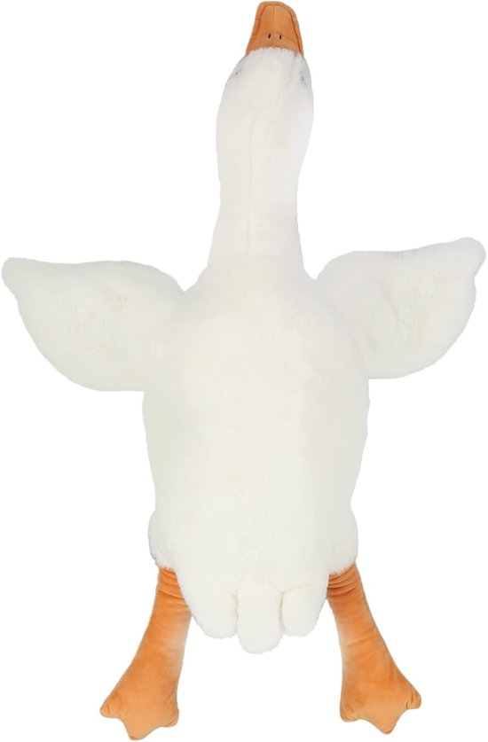 Extra Grote Witte Gans Knuffel - Pluche Dier Fopspeen Kussen (1.3 Meter) van Merkloos