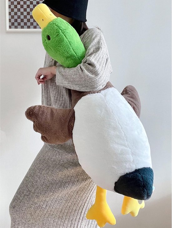 Extra Grote Zachte Pluche Eend Knuffeldier voor Kinderen (100 cm)