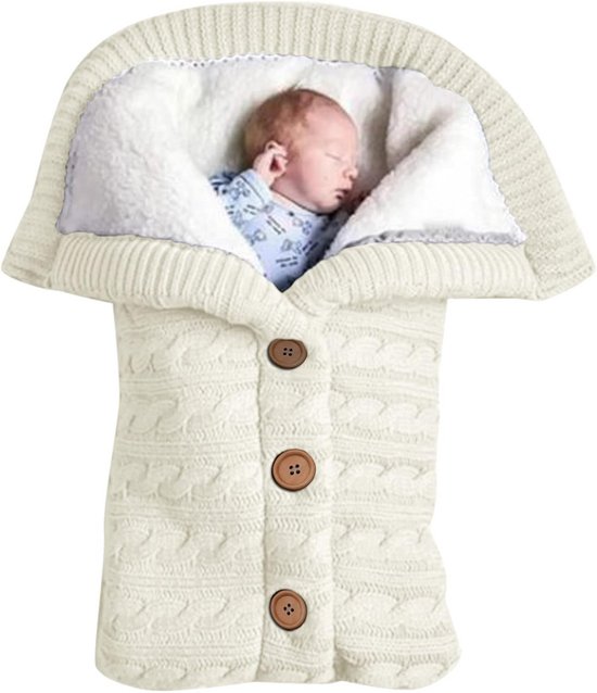 Extra Warme Voetenzak voor Kinderwagen en Draagzak | Baby Slaapzak met Sherpa Voering (0-6 Maanden) van Merkloos