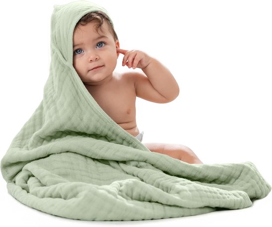 Extra Zachte Kap Toveroen voor Baby en Peuter - 9 Laags Katoen Muslin - Groot 80x80 cm
