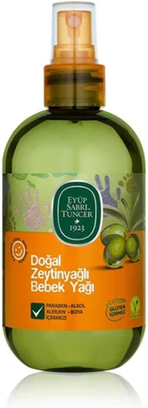 Eyüp Sabri Tuncer - Natuurlijke Olijfolie Babyolie - 280 ml - 100% Vegan - Glutenvrij - Alcoholvrij van Eyüp Sabri Tuncer