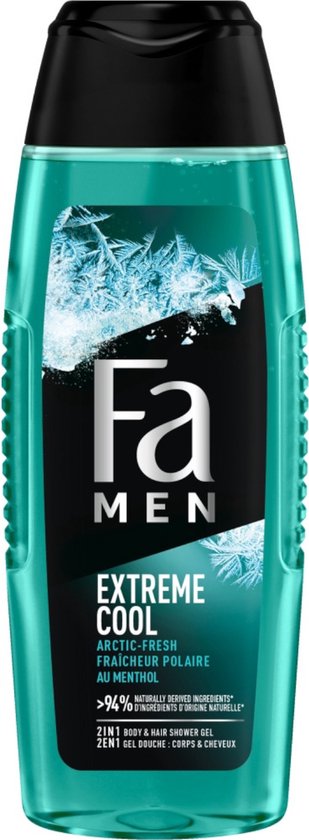 Fa - Douchegel - Extreme Cool - 2 in 1 - Body & Hair Shower Gel - 250ml van Merkloos