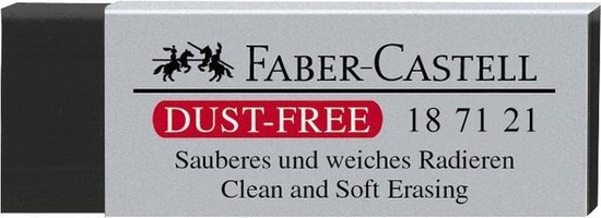 Faber Castell Gum FC dust-free zwart - van Fa
