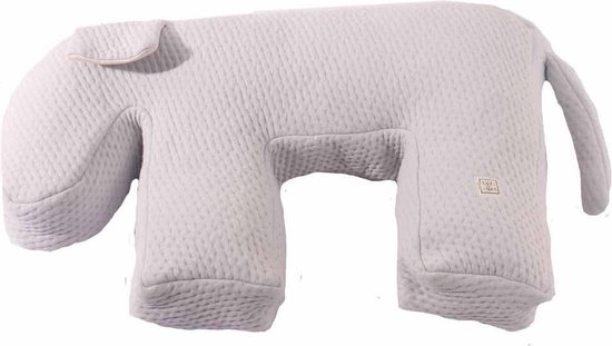 fair and cute - buddy voedingskussen - light grey - soft dots van Fair and Cute