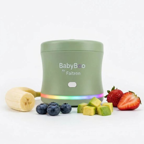 Faitron BabyBoo Food Warmer - Draagbare Babyvoedingverwarmer - Slimme Temperatuurregeling - Onderweg Verwarmen - Compact Design - Groen van Merkloos