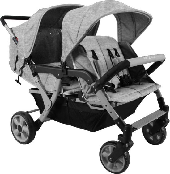Familidoo Lidoo City BB H4E Buggy 4 zits Geschikt voor 2 newborn baby's Full Grey van Fa
