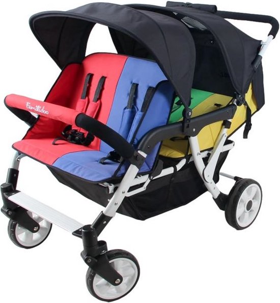 Familidoo Lidoo City BB Wandelwagen 4 zits Geschikt voor 2 newborn baby's van Fa
