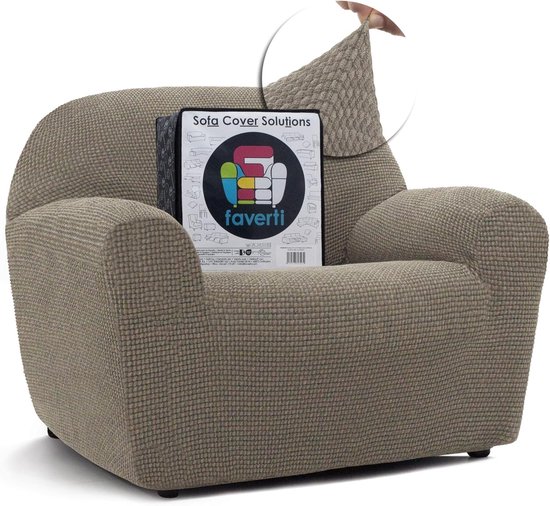 Fauteuil hoes - Linnen - 1-zits 70-110 cm - Elastische Jacquard-stof - Universele Bescherming voor Fauteuils