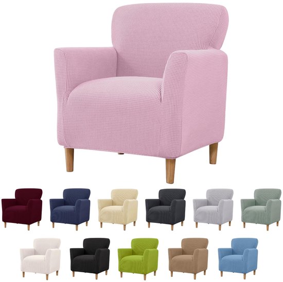 Fauteuilhoes met armleuningen, elastisch, fluwelen bankovertrek voor stoelen en gestoffeerde stoelen, zachte stoelbeschermer, stoelhoes, universele pasvorm voor woonkamer