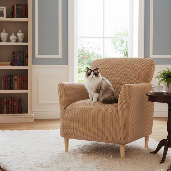 Fauteuilhoezen banket fauteuil hoezen. Stretch gebreide stoelhoes met armleuningen, stretch stoelhoezen voor woonkamer, zachte fauteuilhoes, antislip hond huisdiervriendelijke meubelbeschermer