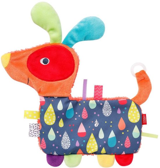 Fehn Knuffeldoekje Color Friends Hond Junior 27 Cm Pluche van Merkloos