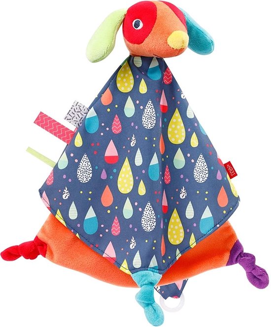Fehn Knuffeldoekje Color Friends Hond Junior 31 Cm Pluche van Merkloos