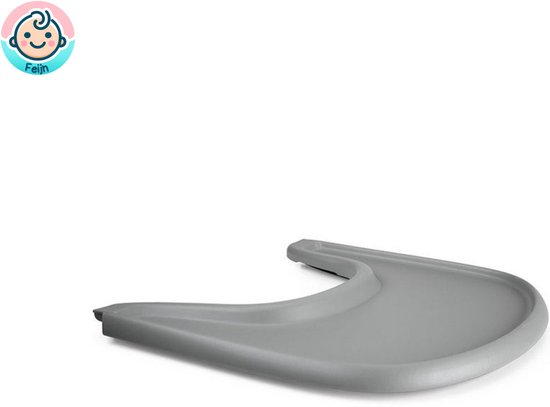 Feijn Eetblad - eetblad voor babystoel - Playtray - speeltafel - Tripp Trapp - veilig - gebruiksvriendelijk - grijs van Feijn