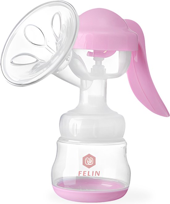 Felin Handkolf - Borstkolf - Handmatige Kolf - BPA Vrij - Inclusief 180 ml babyfles en Speen van Felin