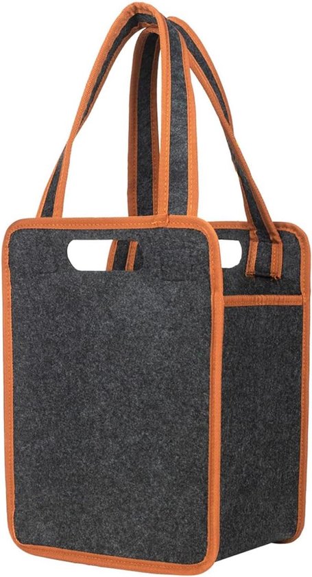 Felt Wine Bag - Bottle Carrier - Elegant Transport - Insulating Properties - 24x18x33 cm - Multicolor