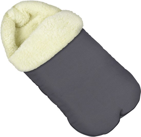 FEROCITY - Slaapzak voor kinderen Winter 85 cm voor een kinderwagen - Gewatteerd - Wol - Grafiet van Merkloos