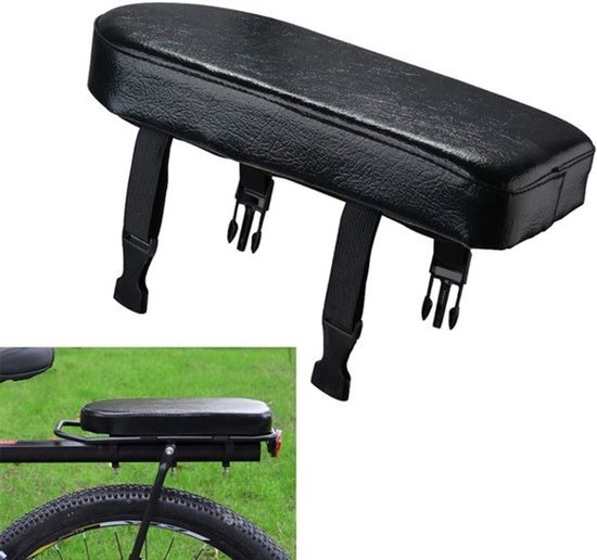 Fietsstoeltje achter - Fietsstoeltje Achterzitje - achterzitje fiets - fietskussen zwart - Fietszitje Achter - Elektrische Fiets/ Fietsen/Elektrische Scooter - Universeel - Zitkussen - Zwart - 30*15*3.5cm