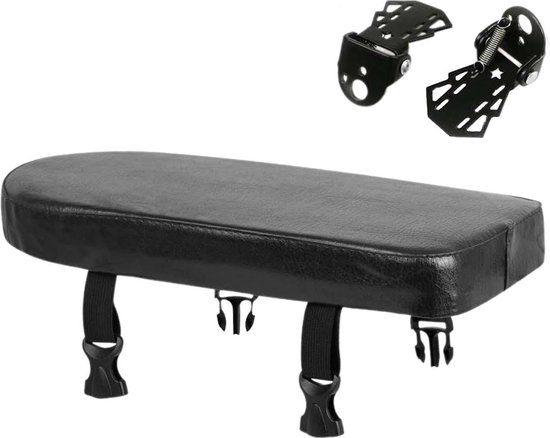 Fietszitje Achter - Fietsstoeltje Achterzitje - Met Voetsteuntjes - Bagagedrager Kussen - Fietsstoeltje Set - Achterzitje Fiets - Universeel - Zwart - Elektrische Fiets/ Fietsen/Elektrische Scooter van FastRider