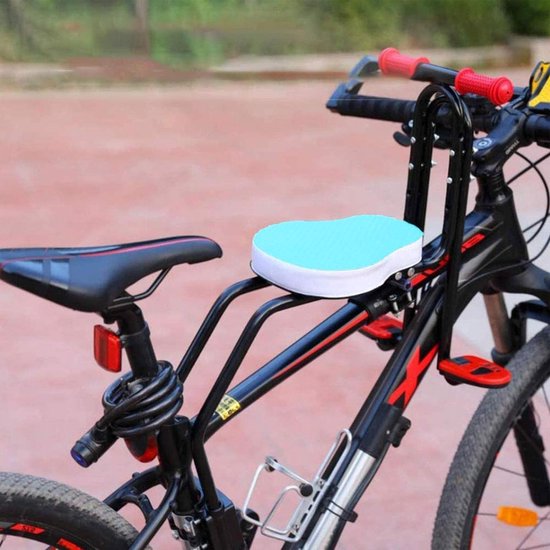 Fietszitje voor Kinderen | Veiligheidsdrager met Armleuning en Voetpedalen | Verstelbare Stoel voor Baby Peuter | Geschikt tot 41 kg | Blauw van Merkloos