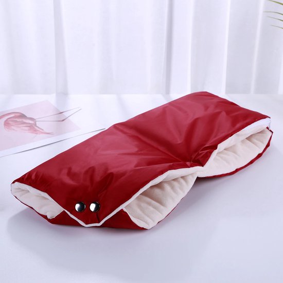 Firsttee  Handverwarmers Rood - Fleece - WARME HANDEN - Handmoffen - Handwarmers - Basil - Golftrolley - Winter - Kinderwagen accessoires - Wanten baby - Buggy - Golf accessoires - Sport - Training - Cadeau - Golftrainingsmateriaal - Trolley van Firsttee