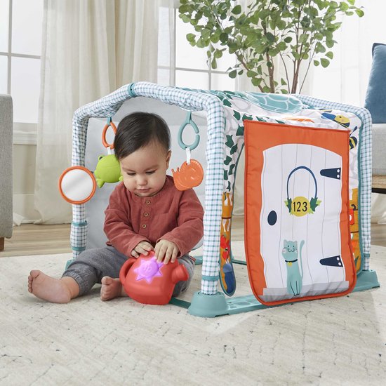 Fisher-Price 3-in-1 Kruipen en Spelen Activiteitenspeelmat - Babygym Baby Speelgoed van Fisher-Price