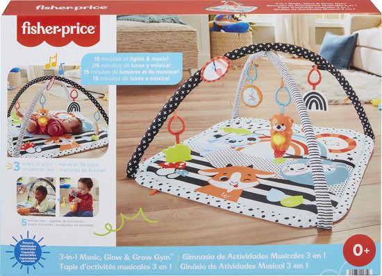Fisher-Price Baby Muziek Gym 3 in 1 - Pasgeboren baby speelgoed van Fisher Price