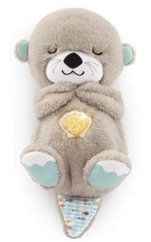 Fisher-Price Bedtijd Otter 30 cm - 0 tot 6 maanden - Knuffel met muziek