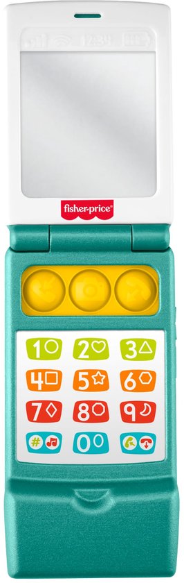 Fisher-Price Lachen & Leren Klaptelefoon - muzikale leeractiviteit voor peuters van Merkloos