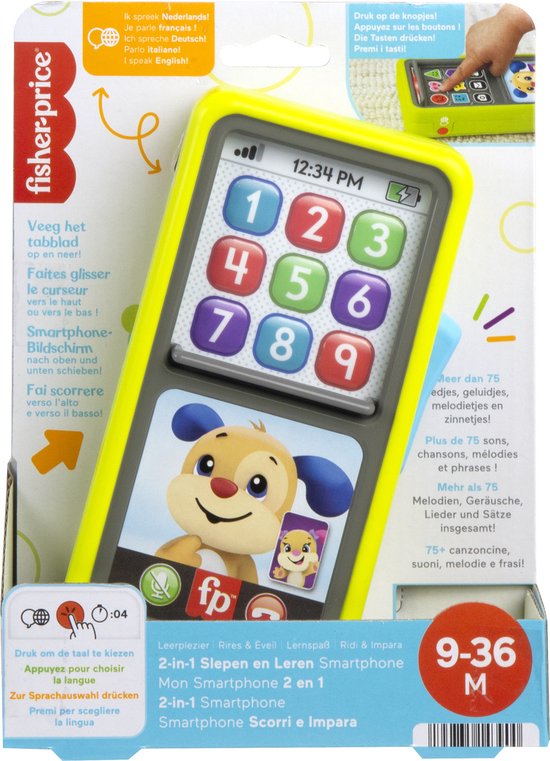 Fisher-Price Leerplezier 2-in-1 Smartphone - Baby speelgoed Telefoon van Fisher-Price