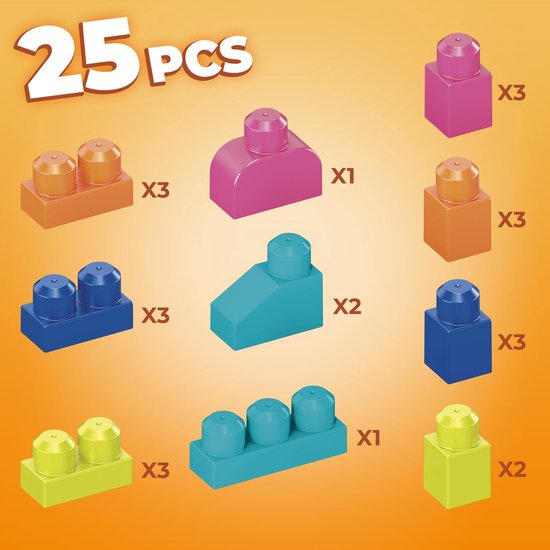 Fisher Price Mega Bloks dierendoosHappy Lama 25 blokken van Fisher Price