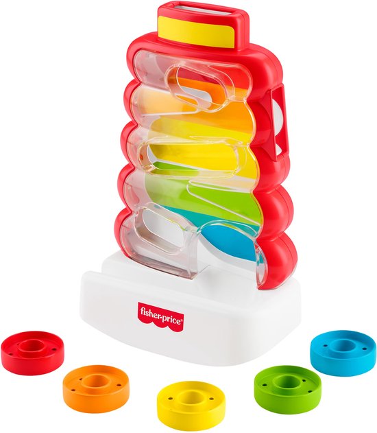 Fisher-Price Rollende Ringen in Wiebelende Stapeltoren van Merkloos