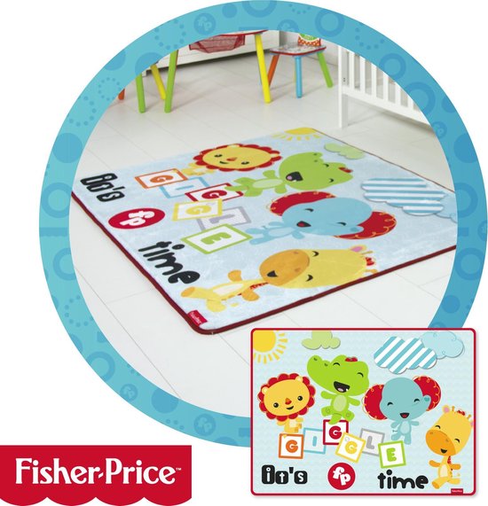 Fisher Price speelkleed tapijt voor de kinderkamer - 117 x 157 cm groot - Gemaakt van super zacht materiaal van Fisher Price