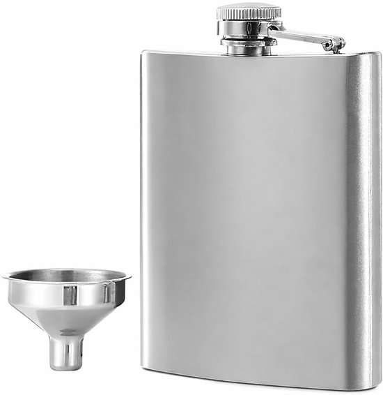 Flachmann Stainless Steel 304 8 oz and Funnel Set, Leak-proof Hip Flask for Carrying Alcohol, Stainless Steel for - SnelShoppen