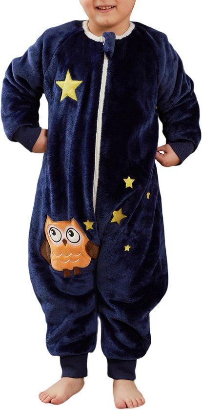 Flanellen Babypyjama Slaapzak met Voeten 3,0 TOG - Behaaglijk Warm voor Kinderen 70-130 cm van Merkloos