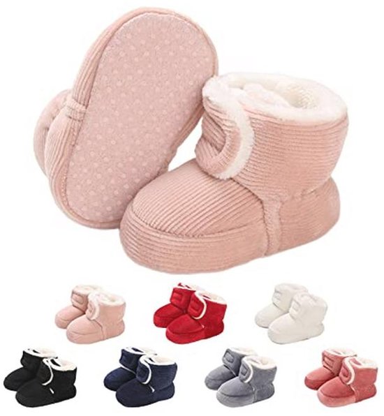 Fleece booties voor pasgeborenen - winter warme antislip schoenen voor 0-18 maanden