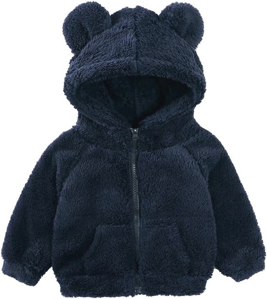 Fleece Hoodie voor Pasgeborenen met Rits - Warme Winter Buitenkleding voor Baby's van Merkloos
