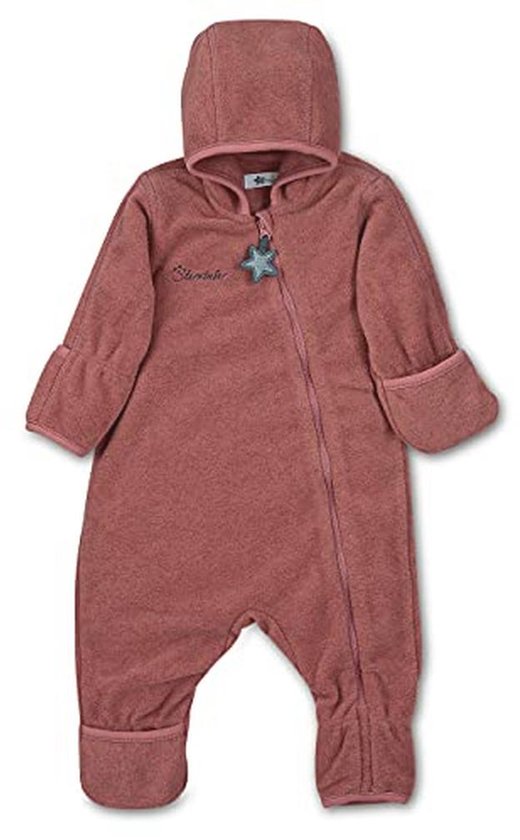 Fleece Overall Uniseks-Baby Jumpsuit met Rits, Capuchon en Handschoenen van Merkloos