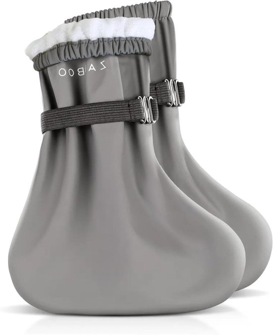 Fleece Overschoenen - Baby Schoentjes - Buiten Spelen - Waterdicht Met Gelaste Naden - Tot 18 Maanden - Grijs