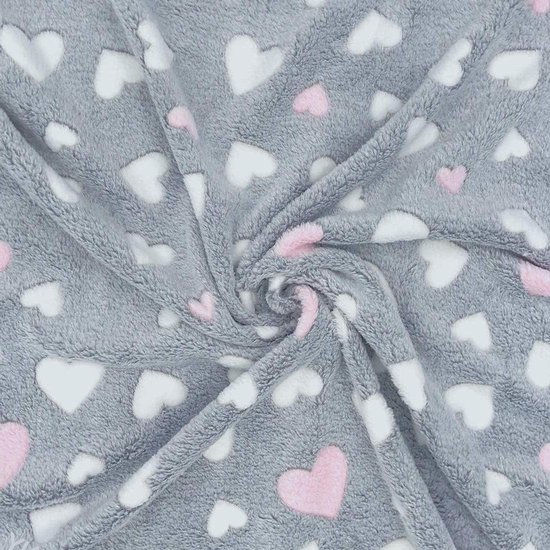 Fleece stof per meter - Zachte pluche stof - Kleding en knuffels - Dubbelzijdig warm materiaal - 160 cm breed van Merkloos