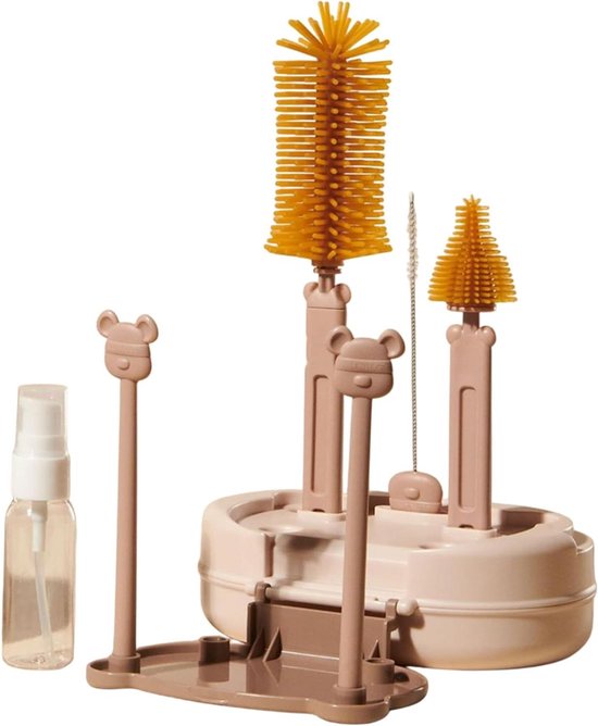 Fles Borstels Baby - Reis Set - Flessen Reinigen - Met Opbergdoos - Meerdere Maten - Koffie