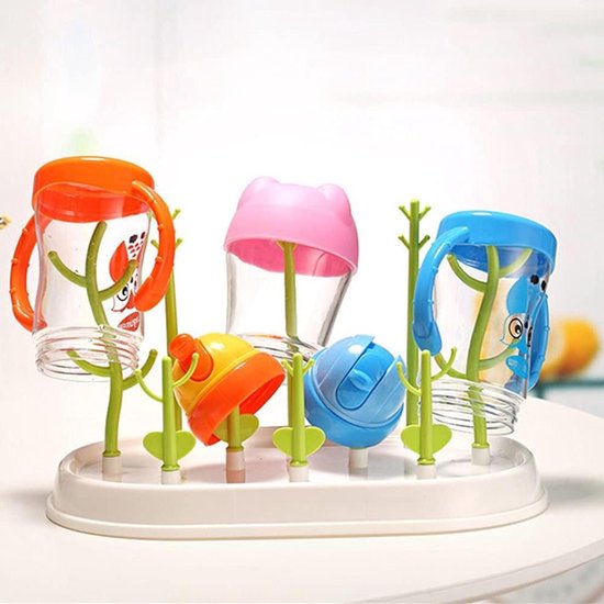 Fles Droogrek - Baby Organizer - Baby Spullen - Opvouwbaar Ontwerp - Compact Formaat - Roze