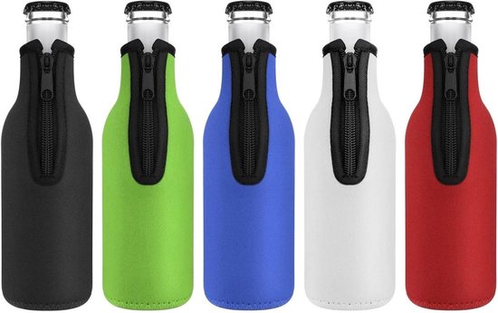 Fles Koelers - Drank Isolator - Dranken Koel Houden - Handen Droog - 2 Stuks - Blauw