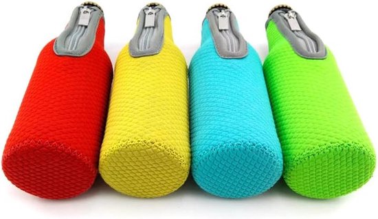 Fles Koelers - Fleshoezen - Drinken Koel Houden - Neopreen Isolatie - Set van 4 - Multicolor