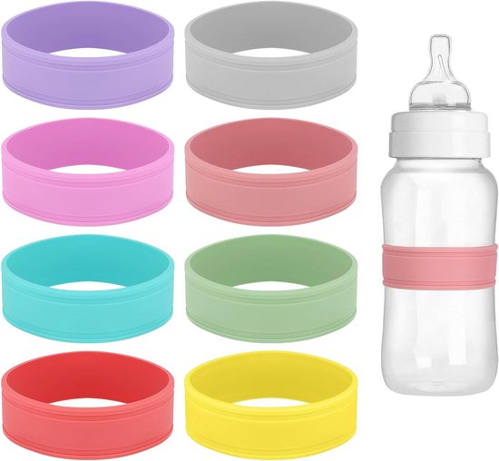 Fles Labels - Naam Stickers - Baby Fles Identificatie - Herbruikbaar En Beschrijfbaar - 8 Stuks - Multicolor