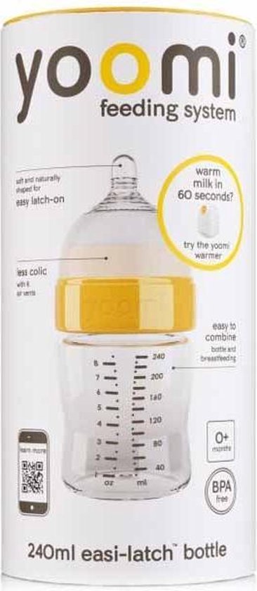 Fles met speen fase 1 Yoomi 240 ml van $