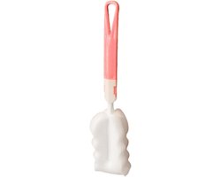 Fles Schrob Borstel - Flesreiniger Spons - Flessen Schoonmaken - Zacht en Stevig - 22 cm lengte - Roze