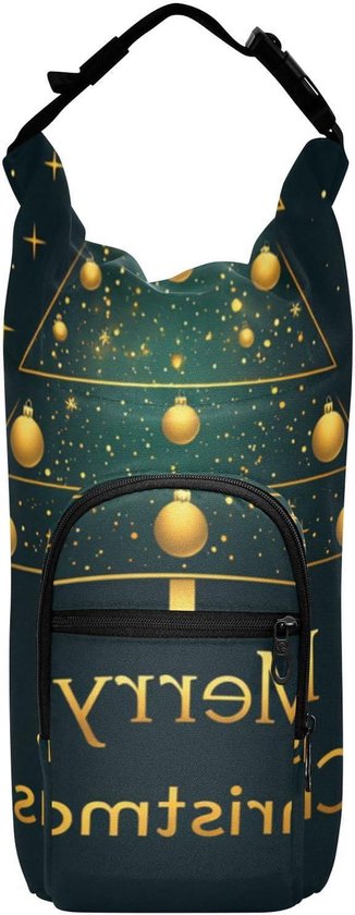 Fleshouder met Band - Flesdrager - Buitenactiviteiten - Geïsoleerde Voering - Past op 20-40 oz - Groen Goud