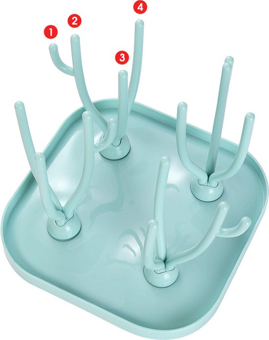 Flessen Droogrek - Baby Flessenrek - Afdruiprek Baby - Droogrek - Groen van Merkloos