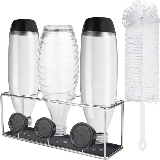 Flessen Droogrek - Flessenhouder - Soda Flessen Drogen - Voor Alle SodaStream Flessen - 28.7 x 10.5 x 8.7 cm